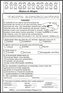Texto informativo em sala de aula Texto informativo em sala de aula