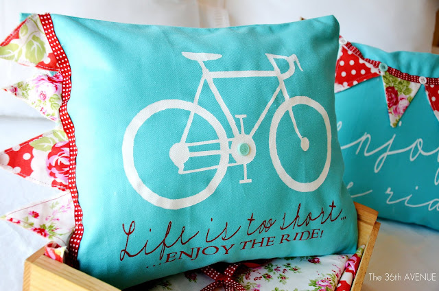 DIY - Stenciled Pillow Tutorial at the36thavenue.com Pin it NOW and make them later!