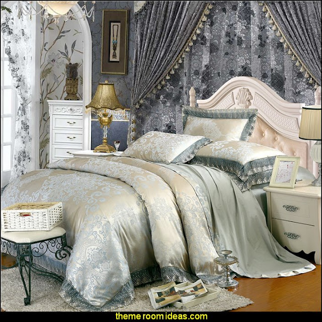 Jacquard Luxury Bedding Marie Antoinette Style theme decorating ideas Jacquard Luxury Bedding Marie Antoinette Style theme decorating ideas