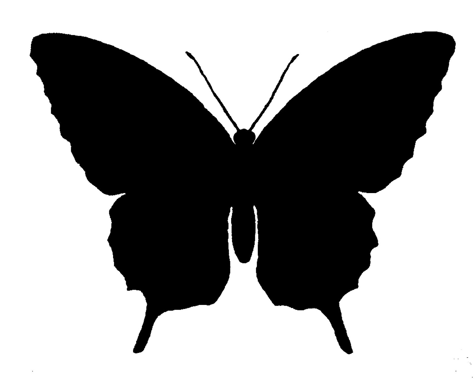 The Graphics Monarch: Free Butterfly Silhouette Image Grayscale Digital