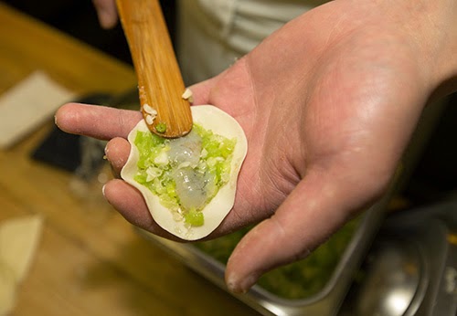 Making Xiaolongbao.