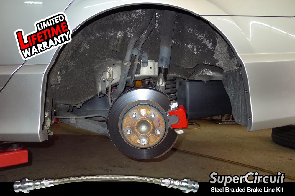 SUPERCIRCUIT Steel Braided Brake Lines Honda Civic TypeR Steel Braided Brake Line Kit