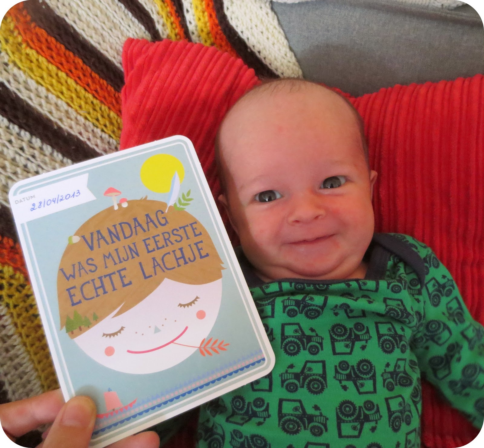 waterbestendig mixer Honderd jaar Tiene: Milestone baby Card: 4 weken