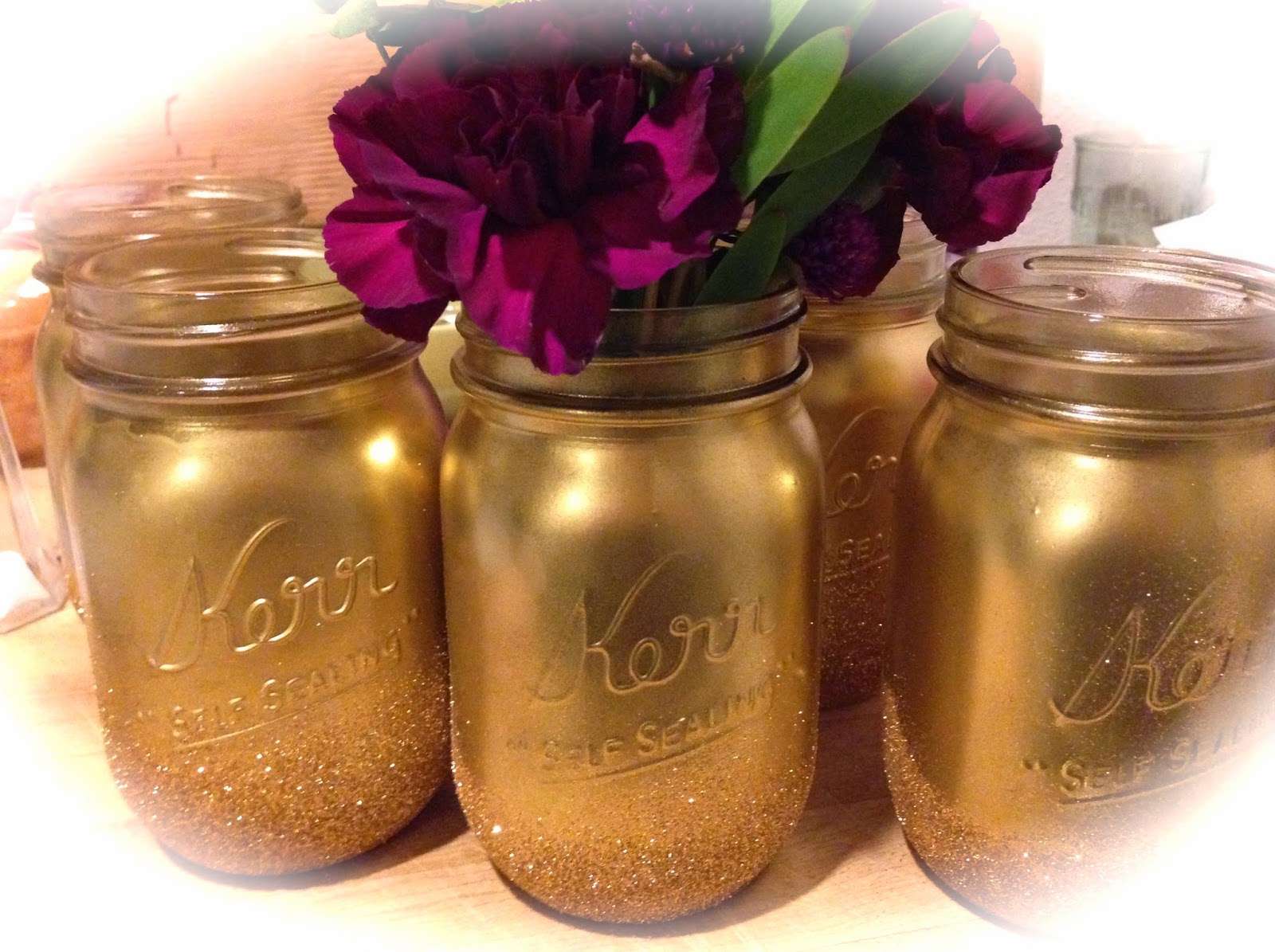 Polished Practical DIY Glitter Mason Jars