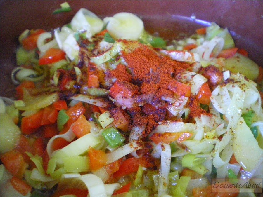 Arroz con bacalao y langostinos (Sofrito)
