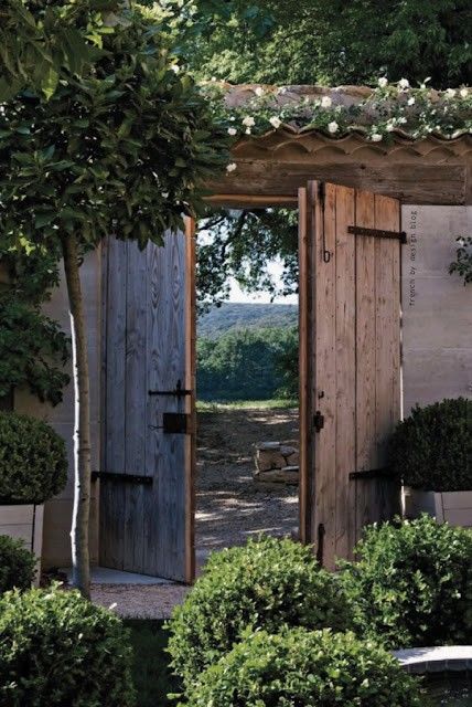 European farmhouse wood gates