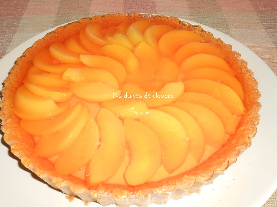 tarta de melocotón