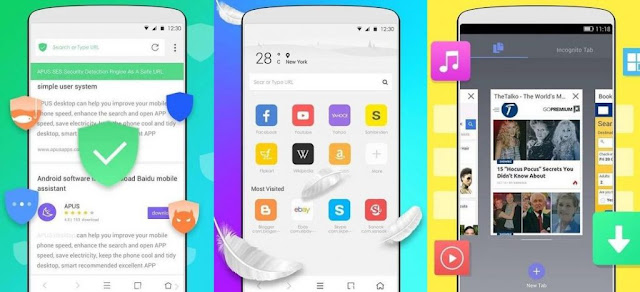افضل مجموعة متصفحات تخلو من الاعلانات للهواتف تحميل متصفح Apus Browser للاندرويد