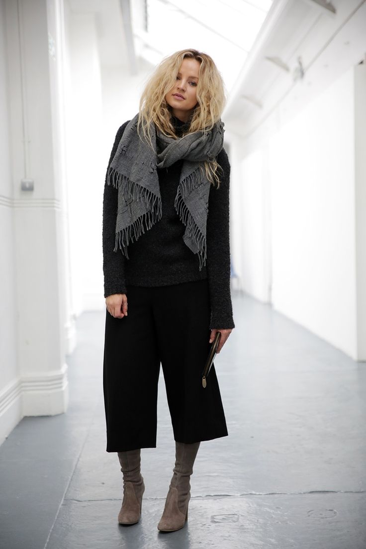 Sombre Belle How To Wear Culottes in Winter