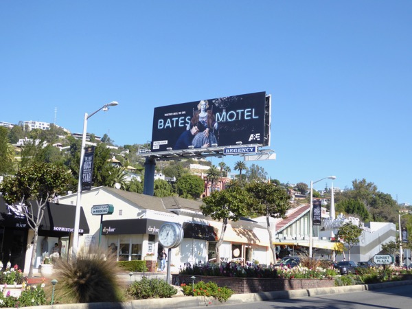 Bates Motel final season 5 billboard Sunset Plaza Bates Motel final season 5 billboard
