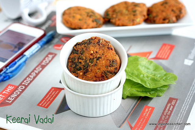keerai- vadai Keerai-vadai