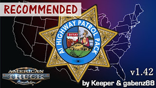 State Highway Patrol v1.42 ai highway patrol pack for ats, american truck simulator mods, ats ai mods, ats ai traffic pack, ats mods, ats real street, ats realistic mods, recommendedmodsats, ats state highway patrol v1.42 poster