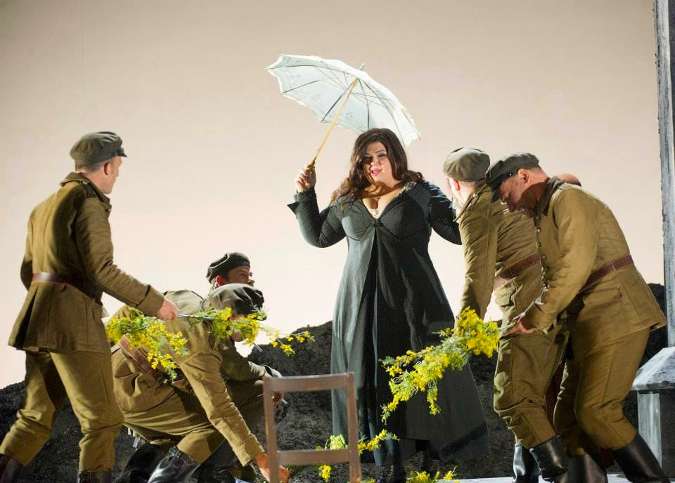 Leah Crocetto in act two of Verdi's Otello at English National Opera - photo Alastair Muir