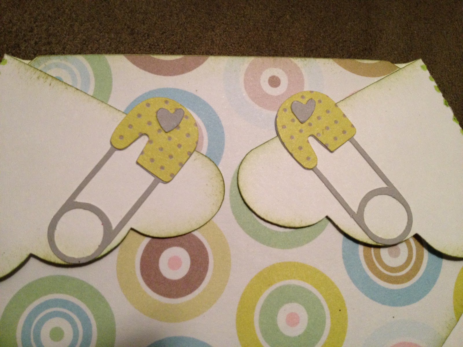 Barb's Cards and Gifts Baby Diaper Shaped Card