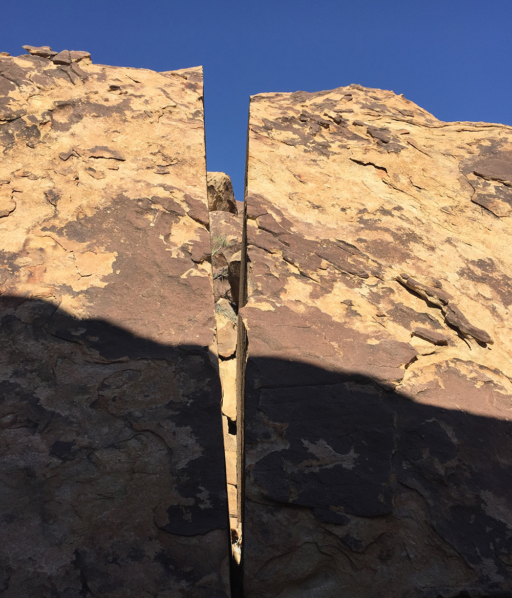 Split Rock geology Anza Borrego Desert California