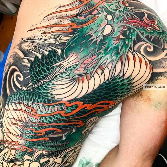 50 Gambar Tato Naga 3D Sering Dipakai Yakuza Jepang, Desain ini Untuk