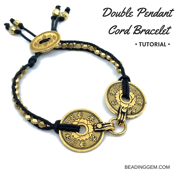 Make a Cord Bracelet Using Pendants! / The Beading Gem