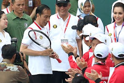 Presiden Jokowi Resmikan Lapangan Tenis Senayan Jakarta