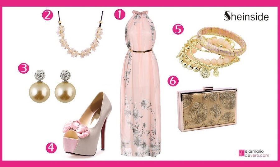 FLORAL LONG DRESS SHEINSIDE