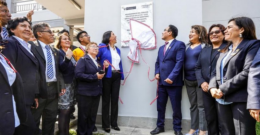 MINEDU: Ministra de Educación inaugura nueva infraestructura del colegio San Luis María de Monfort, en Chaclacayo MINEDU: Ministra de Educación inaugura nueva infraestructura del colegio San Luis María de Monfort, en Chaclacayo