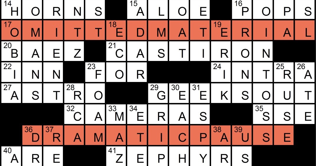The Puzzle Society Crossword Crossing "3Pointers," by Matthew Sewell