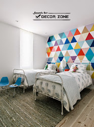 wall painting techniques bedroom diamond patterns modern