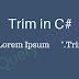 Trim in C#