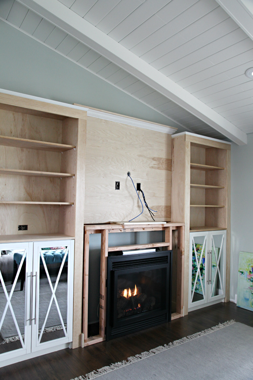 Iheart Organizing Diy Fireplace Built, How Do You Build Built In Cabinets Around A Fireplace