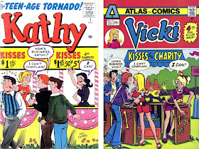 Kathy 1 and Vicki 4 covers--kissing booth gag