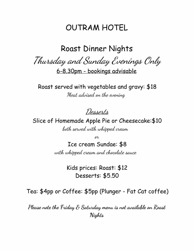 Outram Hotel Lounge Bar & Cafe Restaurant