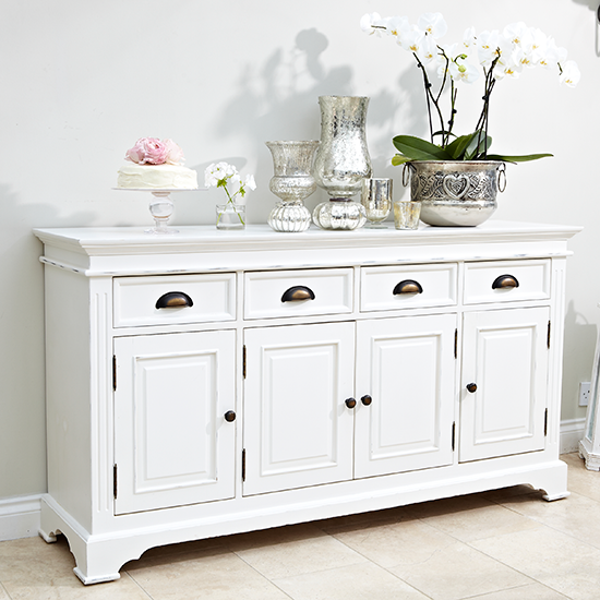 buffet salle à manger bois blanc