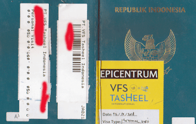 contoh paspor yang sudah stam visa saudi dan stiker dari vfs tasheel