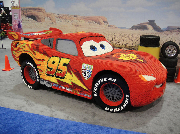 Lightning McQueen Lego Sculpture
