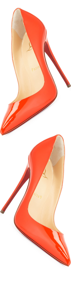 Christian Louboutin So Kate Patent 120mm Red Sole Pump, Cappucine