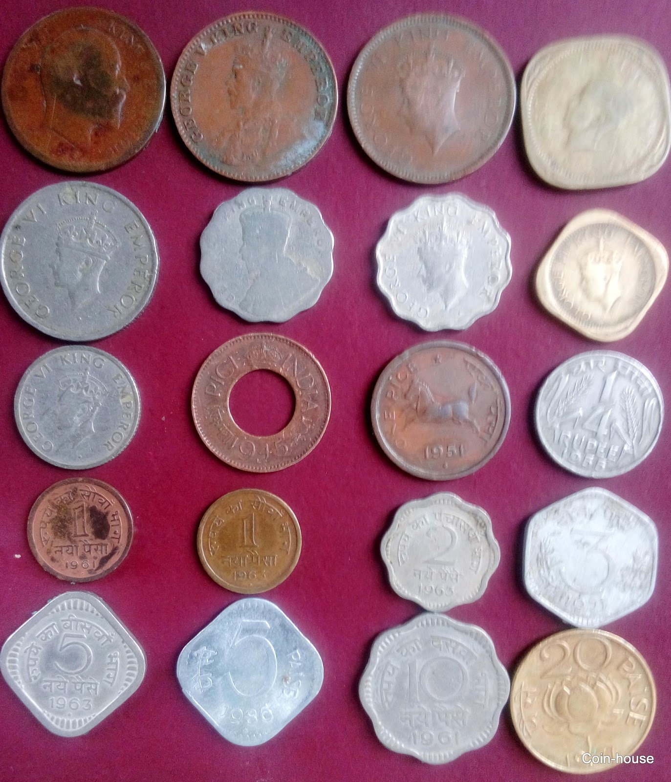 Coin House 20 Rare Old Coins British India And Republic India Coins 