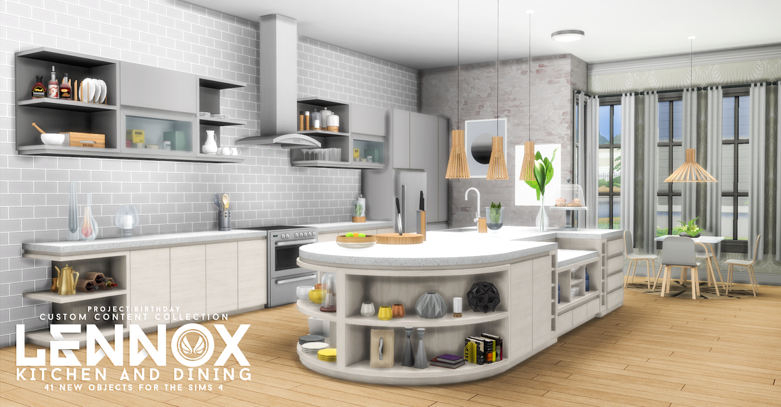 Contenido Personalizado para Sims 4 Cocina comedor Lennox para Sims 4