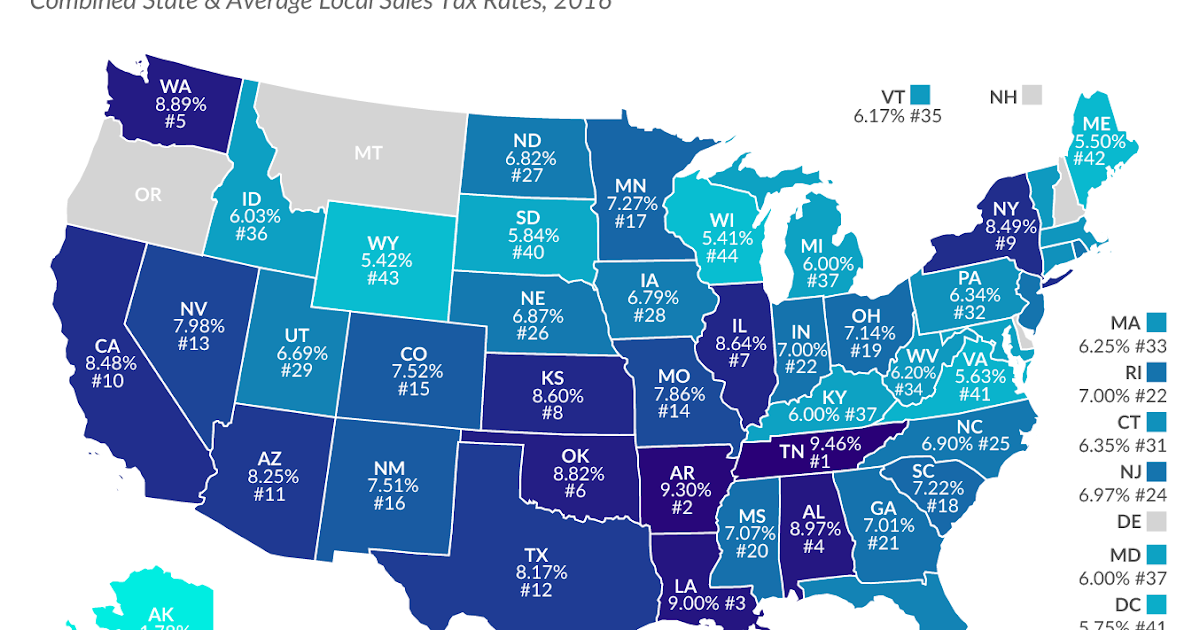 Kirk s Market Thoughts State And Local Sales Tax Rates Map For 2016 kirk-s-market-thoughts-state-and-local-sales-tax-rates-map-for-2016