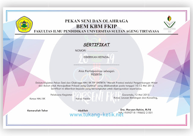 download desain sertifikat format coreldraw template sertifikat coreldraw