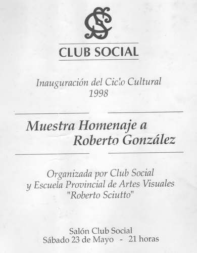 Catálogo expo homenaje en 1998 en Gualeguay