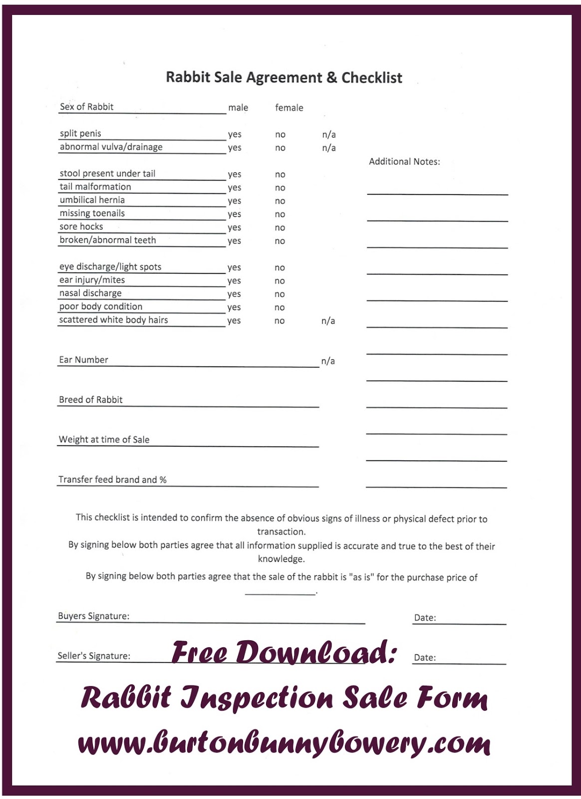 burton bunny bowery a downloadable rabbit inspection buying downloadable checklist