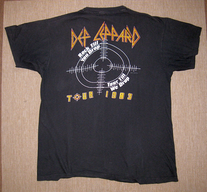 Wörn75: Vintage 1983 Def Leppard Rock Till You Drop Tour T-Shirt
