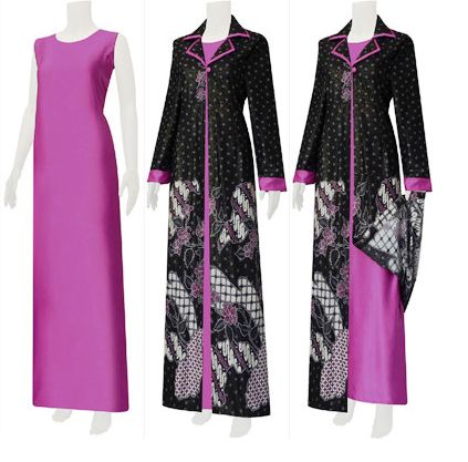 Model Baju Gamis Batik Kombinasi Blazer Modern Terbaru Model Baju Gamis Batik Kombinasi Blazer Modern Terbaru