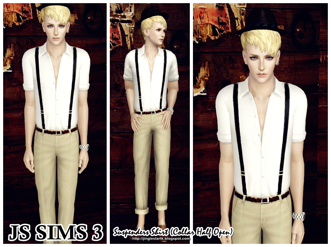 [js Sims 3] Suspenders Shirt Set Js Sims 痞客邦