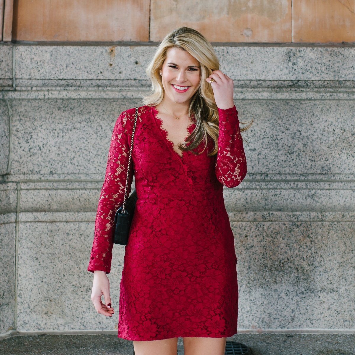Summer Wind: Red Lace Dress for the Holidays