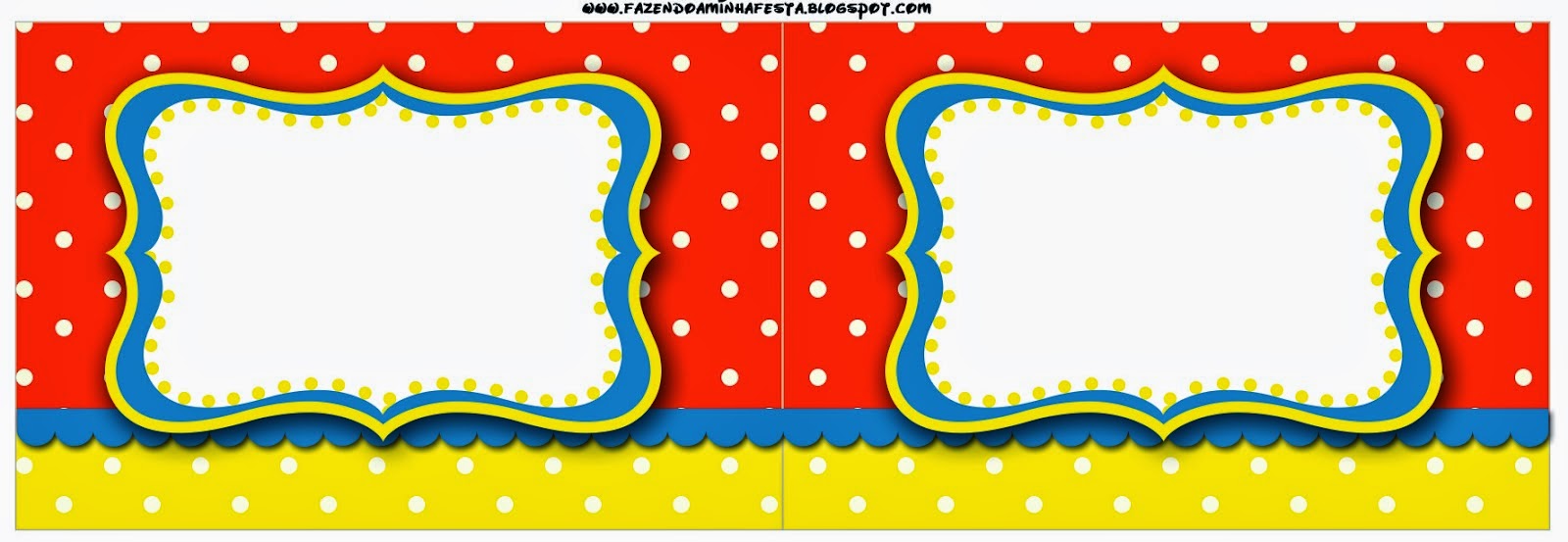 Rojo, Amarillo y Lunares Blancos: Etiquetas para Candy Bar para Imprimir Gratis. Etiquetas para Imprimir Gratis de Rojo, Amarillo y Lunares Blancos.