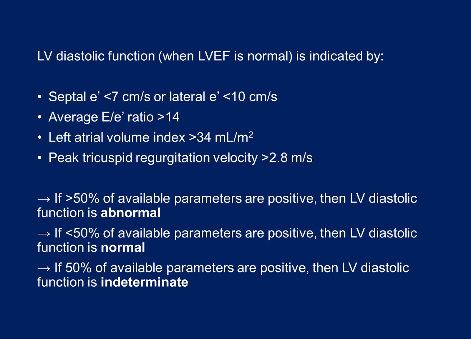 Andrew R. Houghton: Echo assessment of LV diastolic function