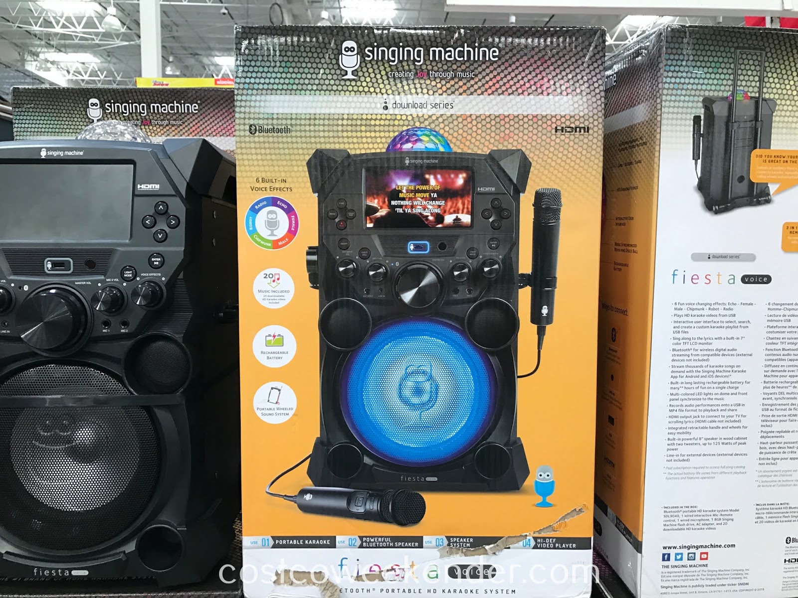 Singing Machine Fiesta Voice Portable Karaoke System (model SDL9040) |  Costco Weekender