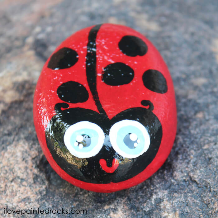 How to Paint Rocks that Look Like Ladybugs I Love Painted Rocks
