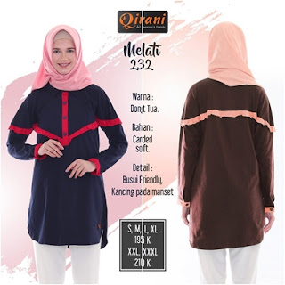 Koleksi Blouse branded Qirani terbaru Melati 232