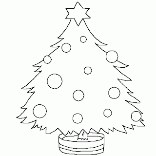 desenho de arvore de natal para pintar
